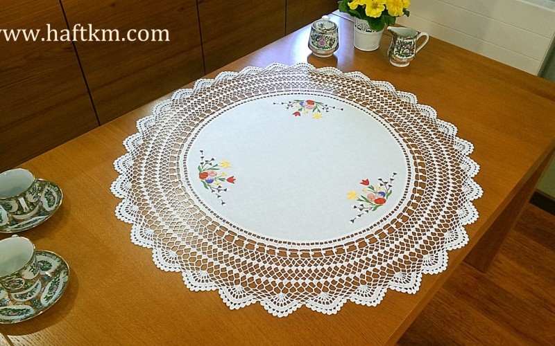 Serwety z koronką - okrągłe