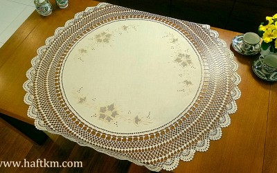 Ekskluzywna serweta lniana " Róża Makowska"