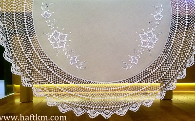 Ekskluzywna serweta lniana " Róża Makowska"