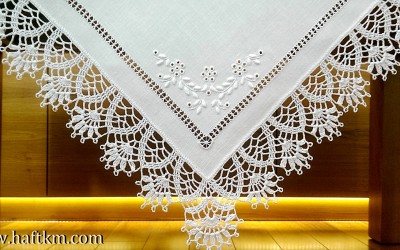 Elegancka serweta z haftem angielskim