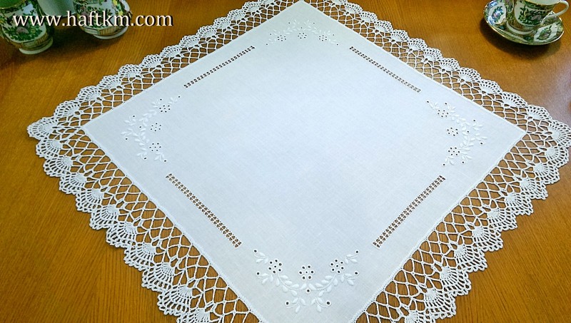 Elegancka serweta z haftem angielskim