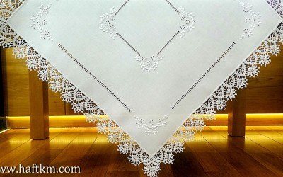 Elegancka serweta z haftem angielskim