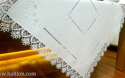 Elegancka serweta z haftem angielskim