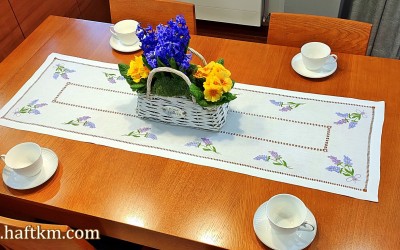  Ręcznie haftowany " Lawenda"