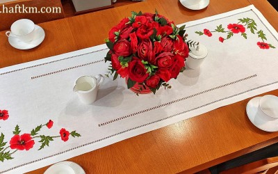 Ekskluzywny bieżnik "Bukiet polnych maków "