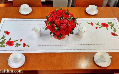 Ekskluzywny bieżnik "Bukiet polnych maków "