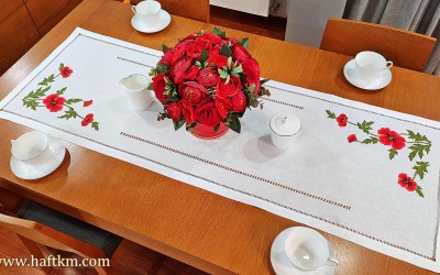 Ekskluzywny bieżnik "Bukiet polnych maków "