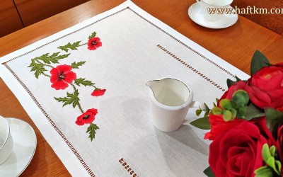 Ekskluzywny bieżnik "Bukiet polnych maków "