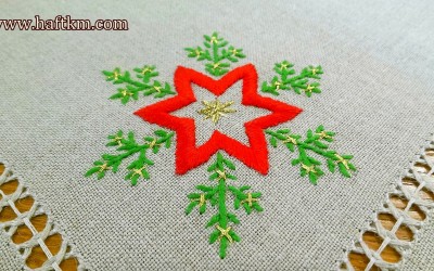 Piękna serweta  " Gwiazdki świąteczne "