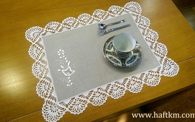 Śliczny podkładka lniana 