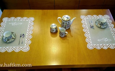 Śliczny podkładka lniana " Dzwonki toledo "