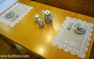 Śliczny podkładka lniana " Dzwonki toledo "