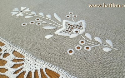 Śliczny podkładka lniana " Dzwonki toledo "