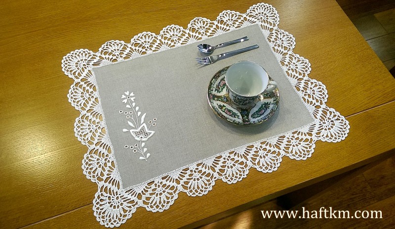 Śliczny podkładka lniana " Dzwonki toledo "