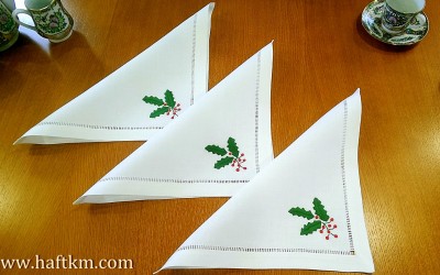 Ekskluzywne serwetki obiadowe " Ostrokrzew " 