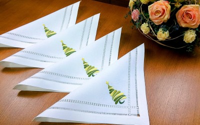 Ekskluzywne serwetki obiadowe " Choinka świąteczna " 