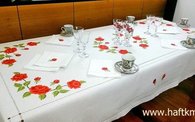 " Malowane igłą, bukiety róż "