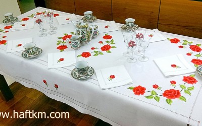 " Malowane igłą, bukiety róż "