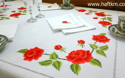 " Malowane igłą, bukiety róż "