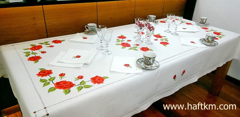 " Malowane igłą, bukiety róż "