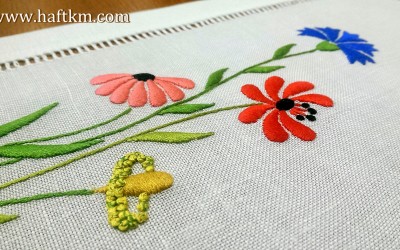 Piękna podkładka obiadowa " Polne kwiaty "