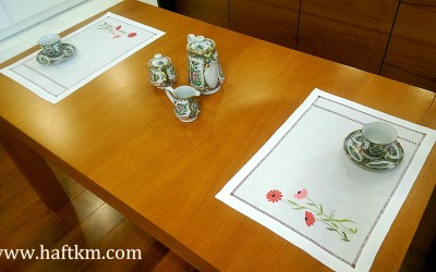 Piękna podkładka obiadowa " Kolorowe margaretki "