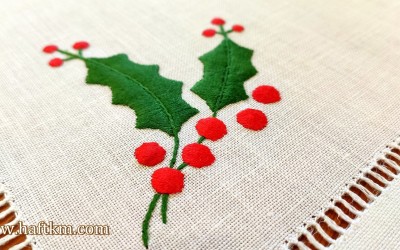 Ekskluzywne serwetki obiadowe " Ostrokrzew " 