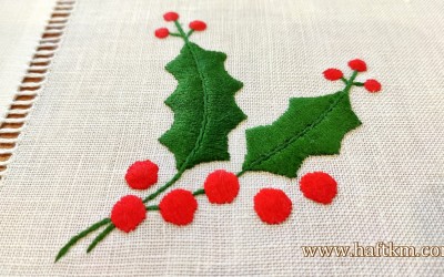 Ekskluzywne serwetki obiadowe " Ostrokrzew " 