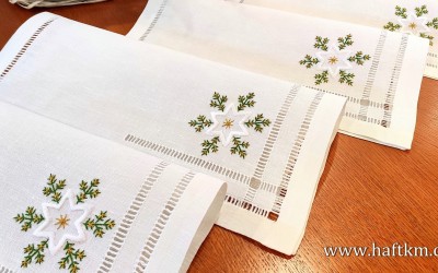 Ekskluzywne serwetki obiadowe " Gwiazdka Bożonarodzeniowa " 