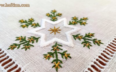 Ekskluzywne serwetki obiadowe " Gwiazdka Bożonarodzeniowa " 