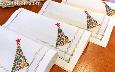 Ekskluzywne serwetki obiadowe " Choinka świąteczna " 