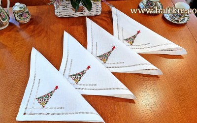 Ekskluzywne serwetki obiadowe " Choinka świąteczna " 