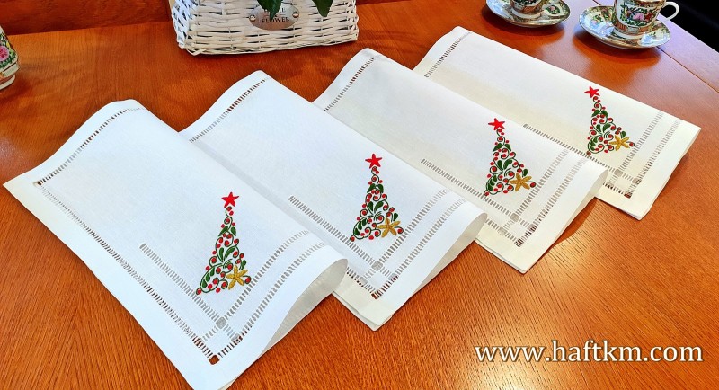 Ekskluzywne serwetki obiadowe " Choinka świąteczna " 