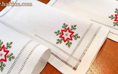 Ekskluzywne serwetki obiadowe " Gwiazdka Bożonarodzeniowa " 