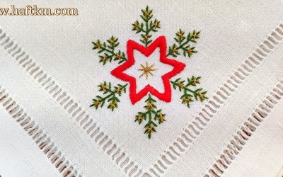 Ekskluzywne serwetki obiadowe " Gwiazdka Bożonarodzeniowa " 