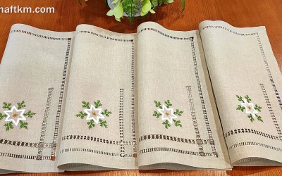 Ekskluzywne serwetki obiadowe " Gwiazdka Bożonarodzeniowa " 