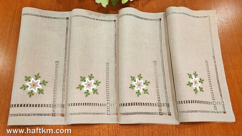 Ekskluzywne serwetki obiadowe " Gwiazdka Bożonarodzeniowa " 