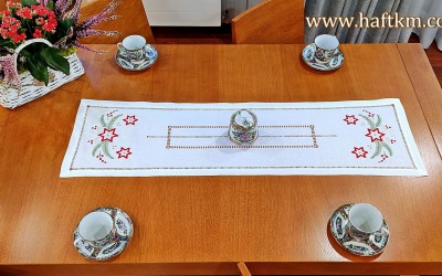 Uroczy bieżnik świąteczny " Gwiazdki "