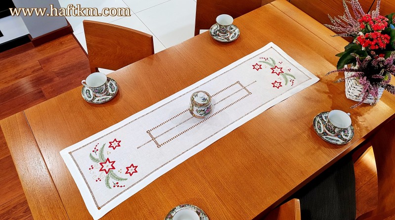 Uroczy bieżnik świąteczny " Gwiazdki "