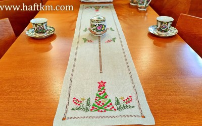 Uroczy bieżnik świąteczny " Choinka "