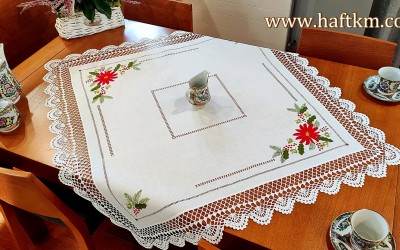  Zachwycająca lniana serweta  " Gwiazda betlejemska "