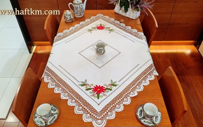  Zachwycająca lniana serweta  " Gwiazda betlejemska "