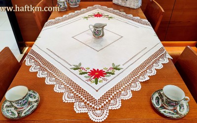  Zachwycająca lniana serweta  " Gwiazda betlejemska "