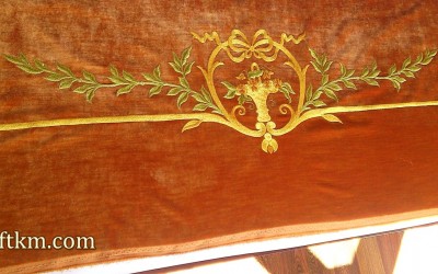 Zasłona secesyjna - haft cieniowany.