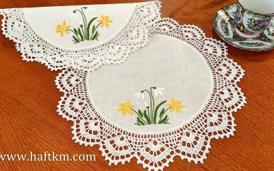 Ręcznie haftowana serweta 