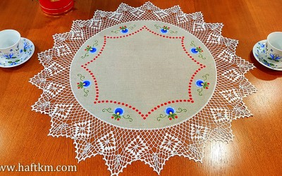 Piękny obrus z motywem kaszubskim.