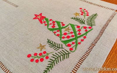 Piekny bieżnik świąteczny " Choinka modern "
