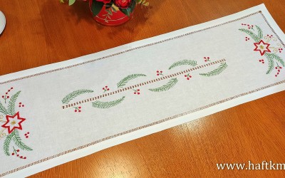 Uroczy bieżnik świąteczny " Gwiazdki "