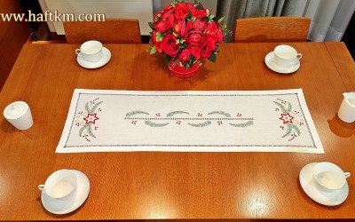 Uroczy bieżnik świąteczny " Gwiazdki "