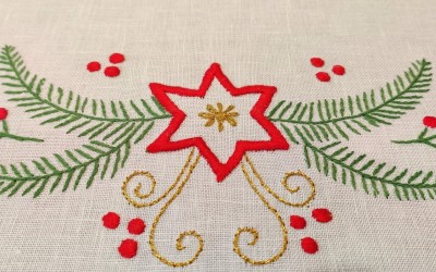 Uroczy bieżnik świąteczny " Gwiazdki "